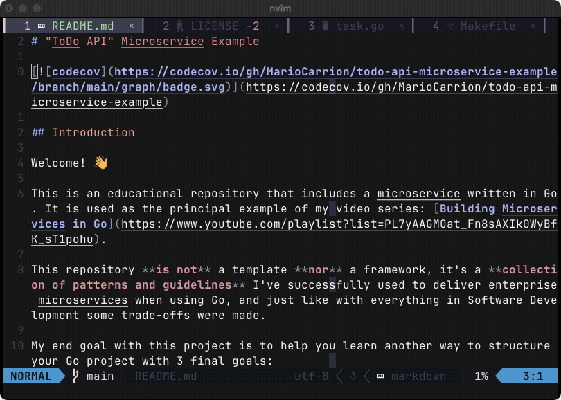 neovim: romgrk/barbar.nvim