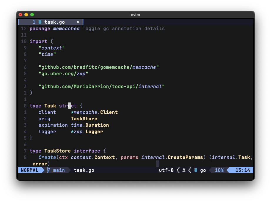 neovim: catppuccin/nvim